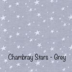Chambray Stars - White on grey