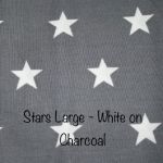 Stars Large - White on Charcoal