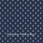 Tiny Anchors - Whte on Navy