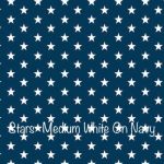Stars Medium - White on Navy