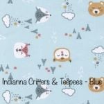 Indianna Critters & Teepees - Blue