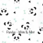 Pandas - White & Mint