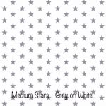 Stars Medium - grey on White